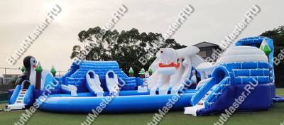 Надувной наземный аквапарк «Морское царство» 20*20*6 м
