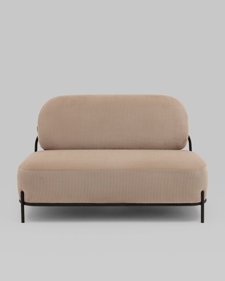 Диван Стоун велюр рельефный бежевый