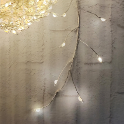 Гирлянда snake light капли макро теплый белый свет 1.5м 600 ламп ChristmasDeLuxe
