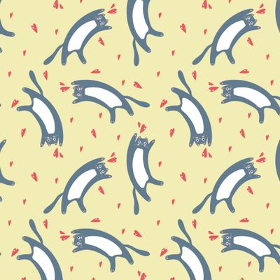 котики с сердечками