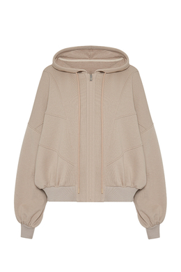 Толстовка с рельефными швами Крем