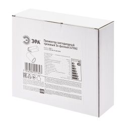 Трековый светильник трехфазный ЭРА STR-30-99-40K-W30 светодиодный 30Вт регулируемый луч 4000K белый