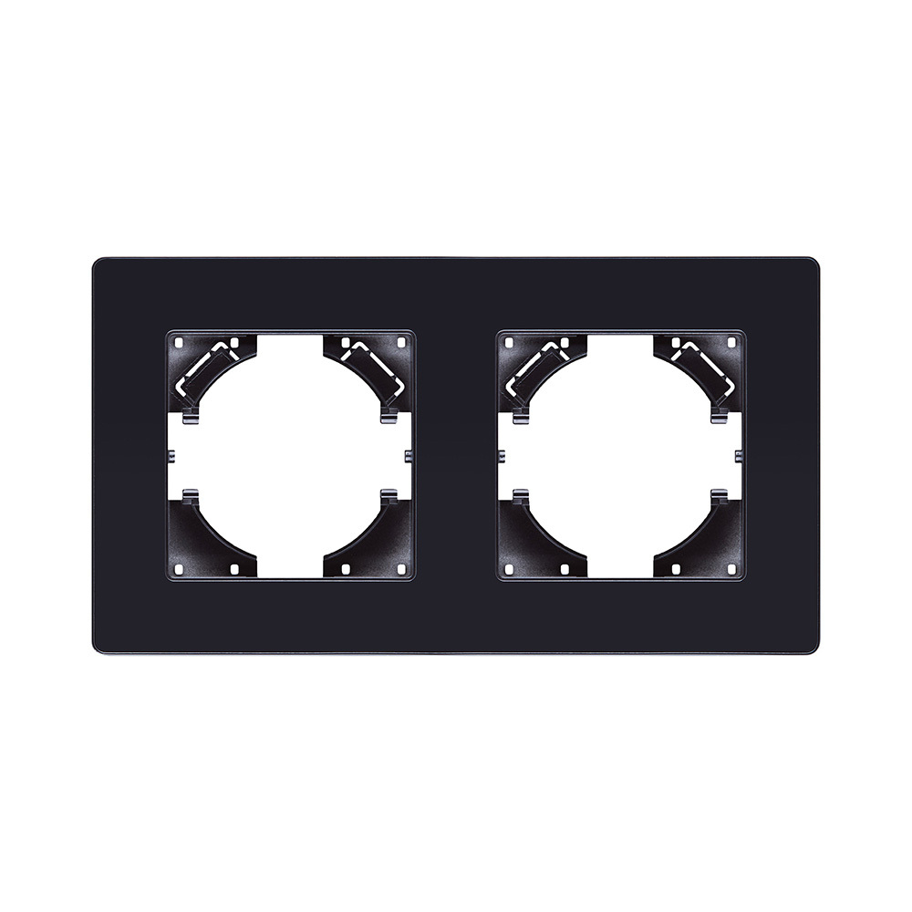 Рамка 2-постовая, черный Kollinger Eleganz Acryl EA2BK