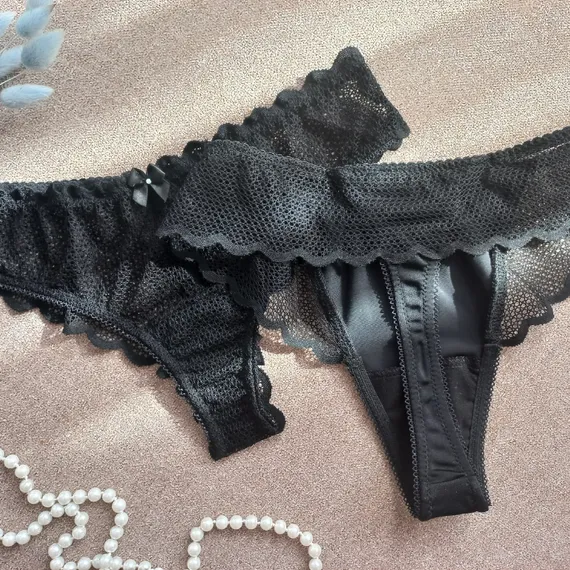 Кружево эластичное черное 21 см, сетка