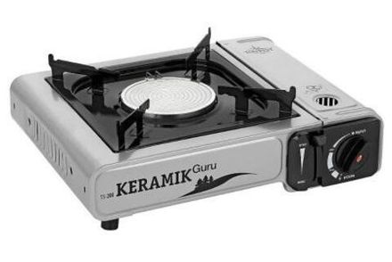 Плита газовая портативная KERAMIK GURU (TS-200), керамическая  "Tourist"  1/2