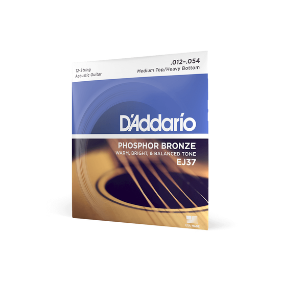 Струны для 12 струнной акустической гитары D'ADDARIO EJ37
