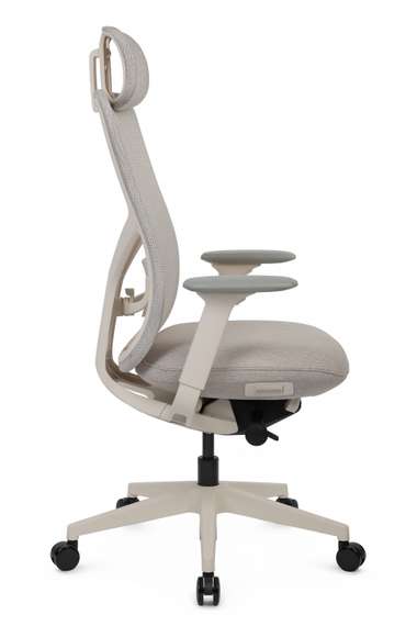 Кресло Antler EAN-001AW Белый пластик/Светло-бежевый