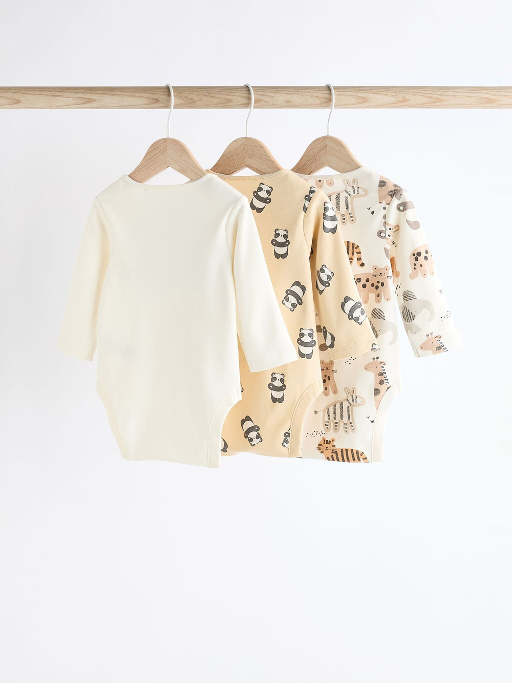 Боди с длинным рукавом для малышей Next K79-905, 3 шт., Молочный