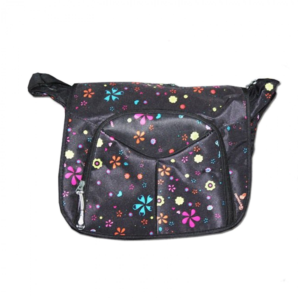 Сумка женская/для девочки Alingar, "Justgland", 250х300х110 мм, рем.через плечо, 1 отделение, влагост. текстиль, внеш. карманы, микс (розовый, черный)