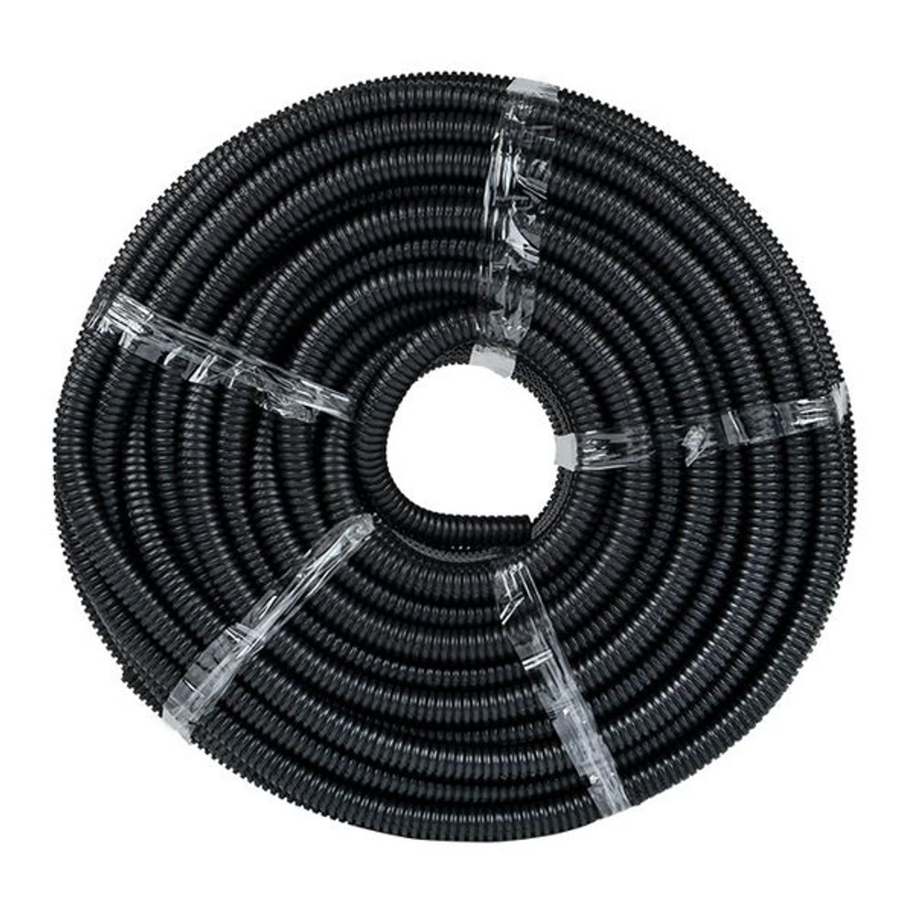 Труба гофр. ПНД тяжелая с протяжкой d25 мм (75 м) черная EKF-Plast (75.00 шт.)