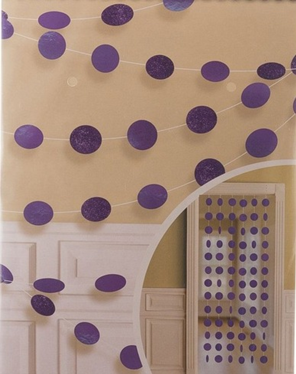Гирлянда Круги Purple блеск 2,1м 6шт