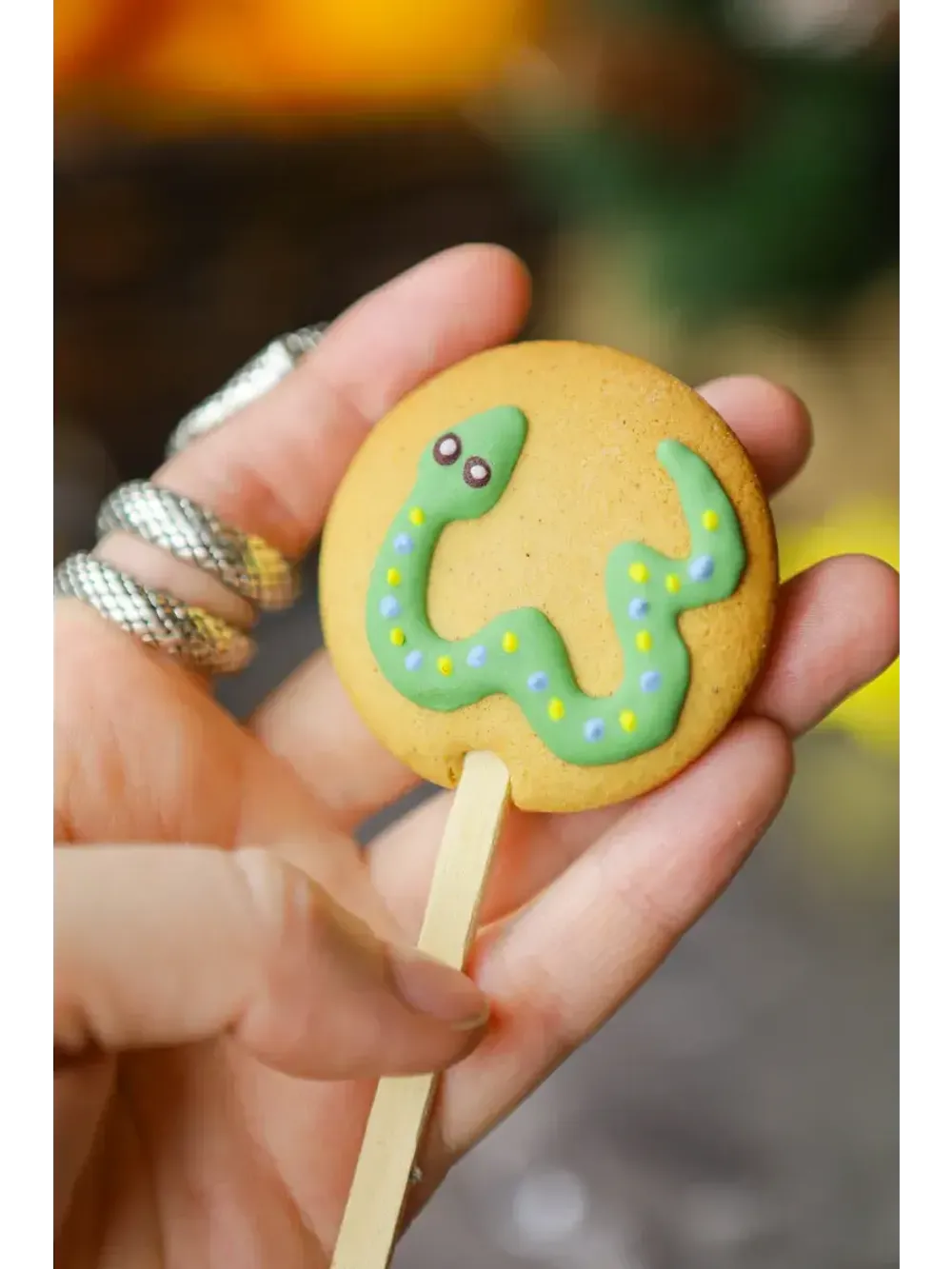 Имбирные пряники на палочке "Год Змеи", 10 шт.