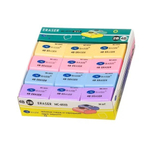 Ластик Basir, прямоугольная форма, разноцветный, 4 цвета корпуса, размер 4.5*3 см