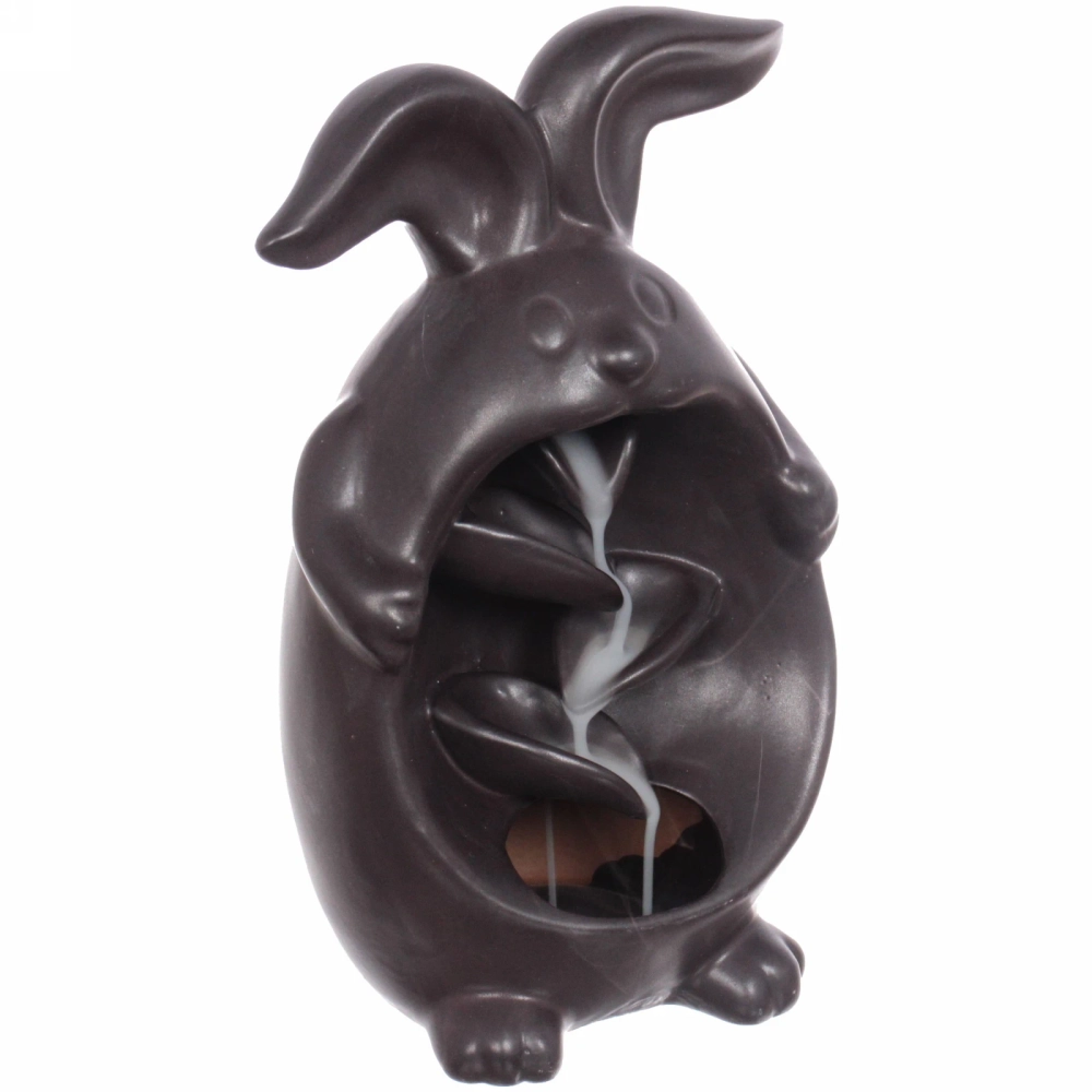 Подставка под стелющиеся благовония «Кролик на удачу» цвет коричневый 10*9*17,5см