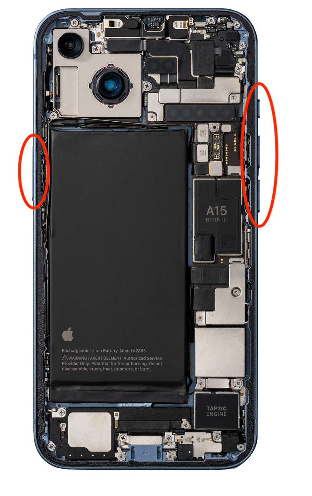 Ремонт кнопки громкости на iPhone 14 Plus