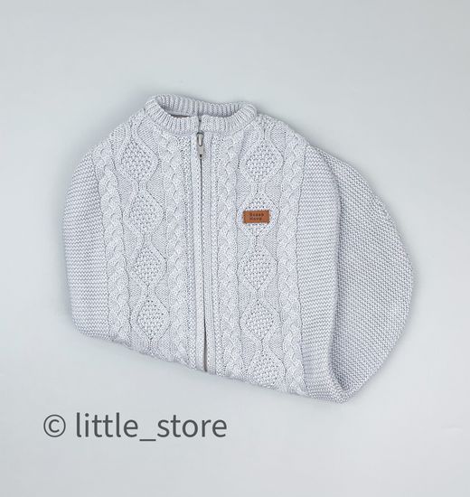 Кокон вязаный "Basic" Нежно-серый