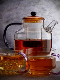 Набор кружек Orb, 400 мл, прозрачные/фиолетовые, 2 шт.