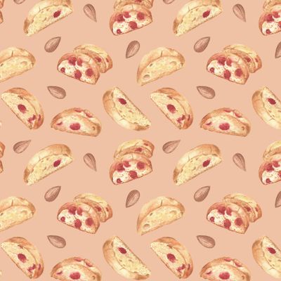 Печенье бискотти на оранжевом / Biscotti cookies on orange