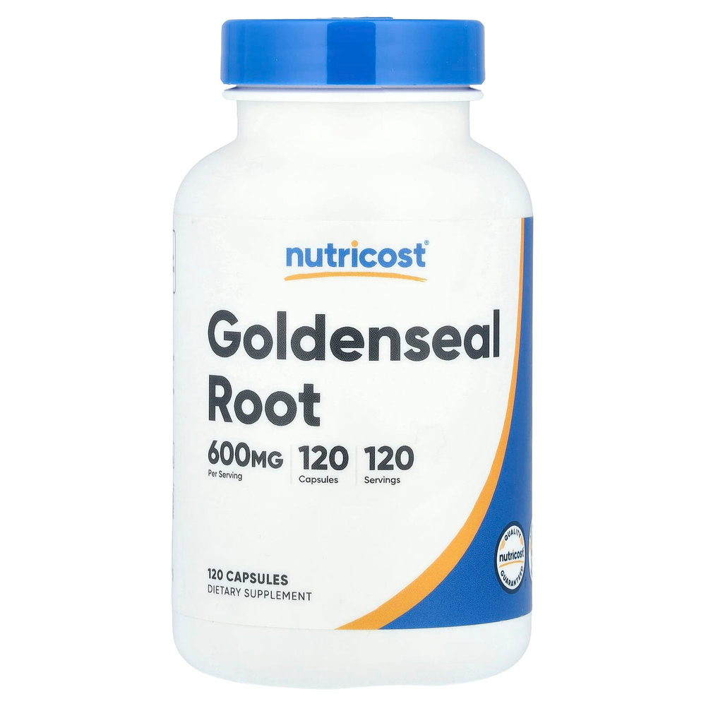 Nutricost, Корень желтокорня, 600 мг, 120 капсул