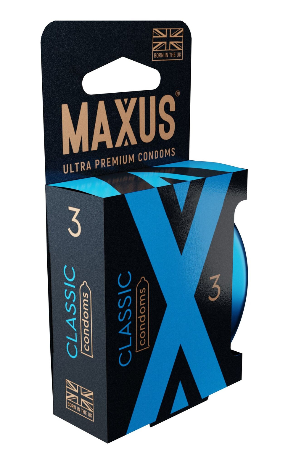 Классические презервативы в железном кейсе MAXUS Classic - 3 шт.