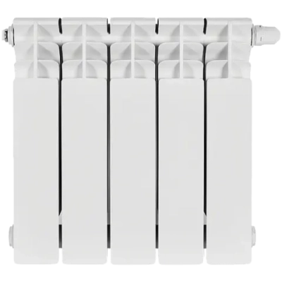 Радиатор биметаллический STOUT TITAN VENTIL 350 - 5 секций (подключение нижнее правое, цвет белый)