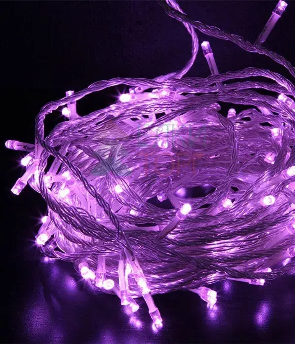 Комплект гирлянды на деревья с контроллером 60 м., 3 луча по 20 м, 600 LED ламп лилового цвета, Beauty Led (KDD600C-10-1L)