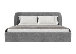 Кровать двуспальная Classic 200 см (серый, рогожка)