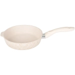 Сковорода глубокая 24см с ручкой «Грация» (белый/золото) сгбз240а