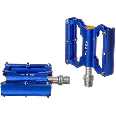 Педали вело STG BC-PD213 алюм,на пром подшип. голубые Х95415