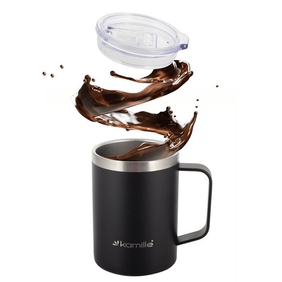 Термокружка 360 мл. из нержавеющей стали Kamille KM 2159 с ручкой