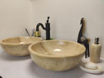 Раковина из оникса ПАРА! Bowl Yellow TinLip BO-60328 40*40*15