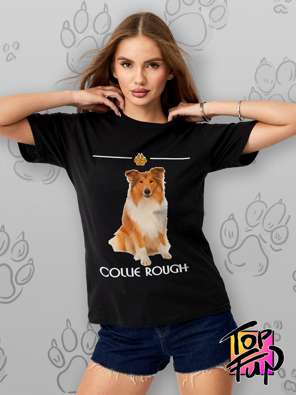 Футболка собака породы колли