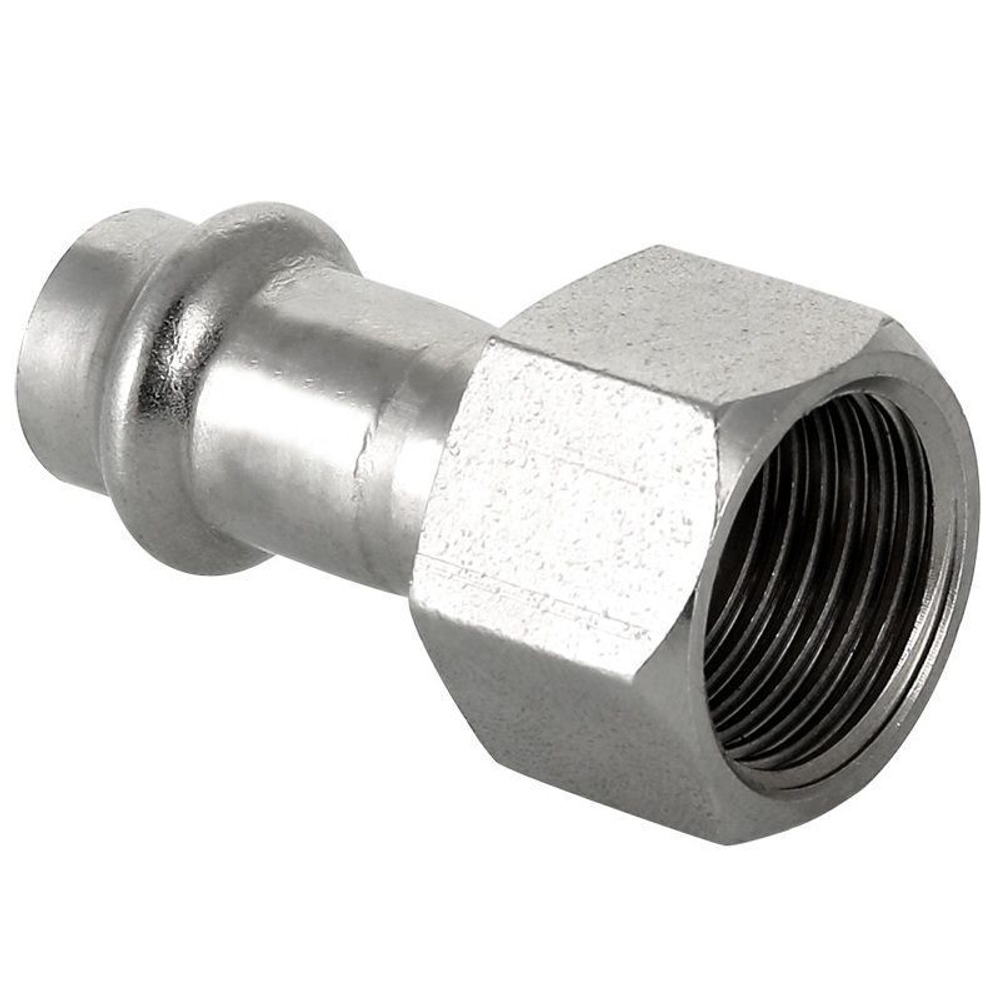 Переходник 54-2", WAAG Heavy Inox, пресс-резьба, вн., сталь нержавеющая, с накид.гайкой