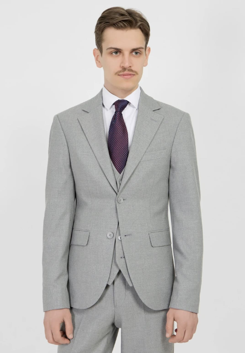 Мужской классический костюм (светло-серый) А39