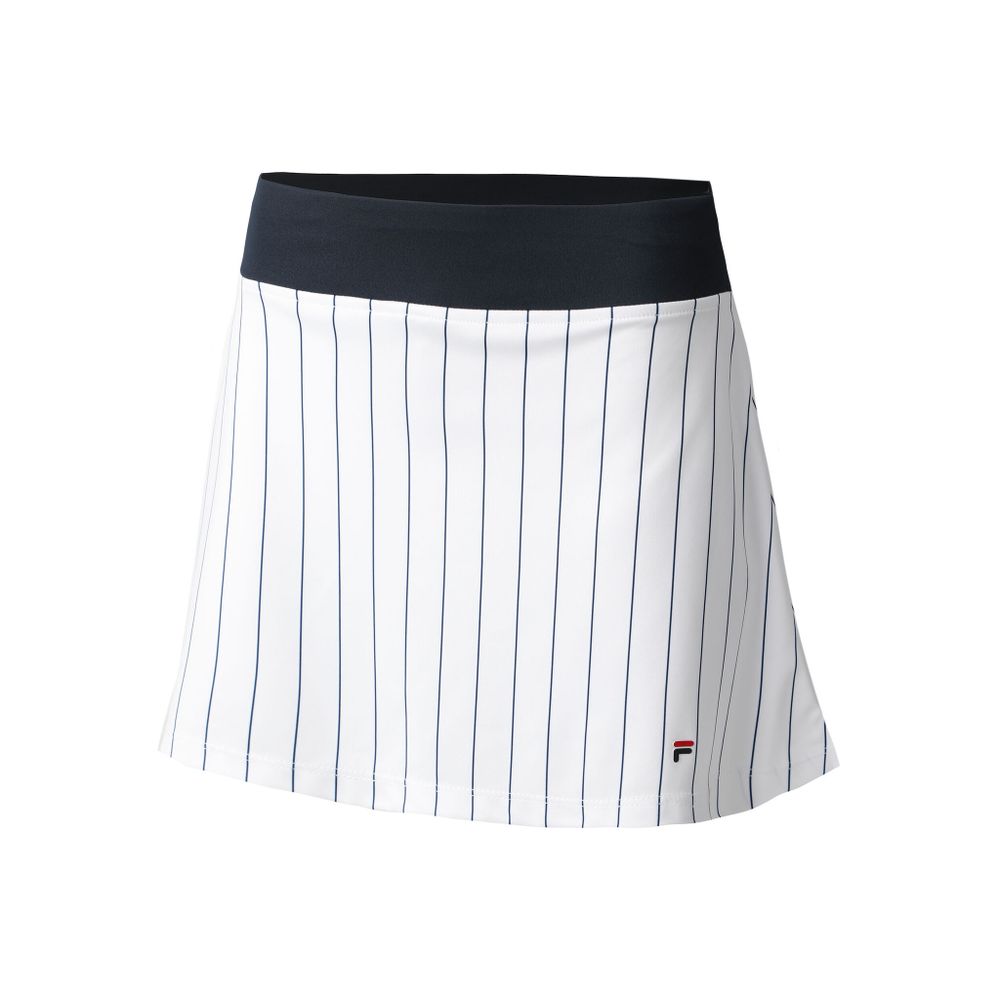 Женская теннисная юбка Fila Anna Skirt Women - White, Dark Blue