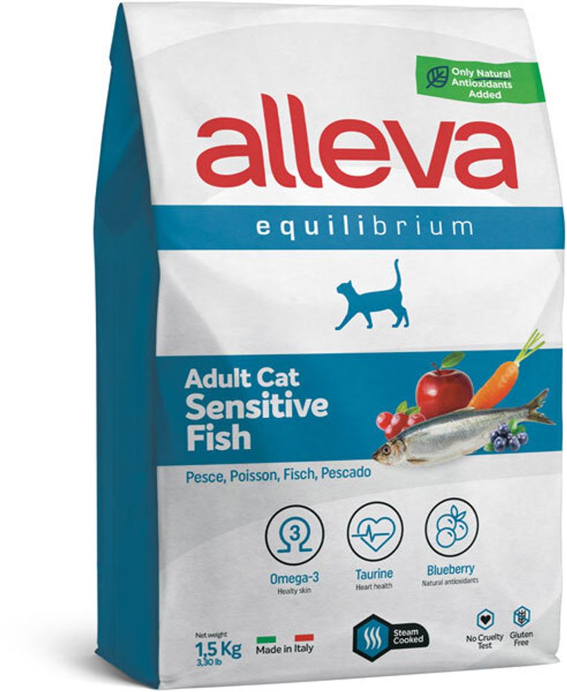 Alleva Equilibrium Cat Sensitive Fish рыба, сухой (1,5 кг)