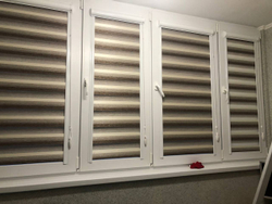 Рулонные шторы день-ночь кассетные с направляющими