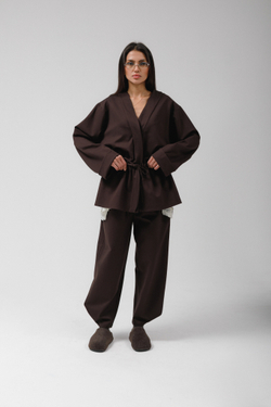 Брюки джерси (шоколад)