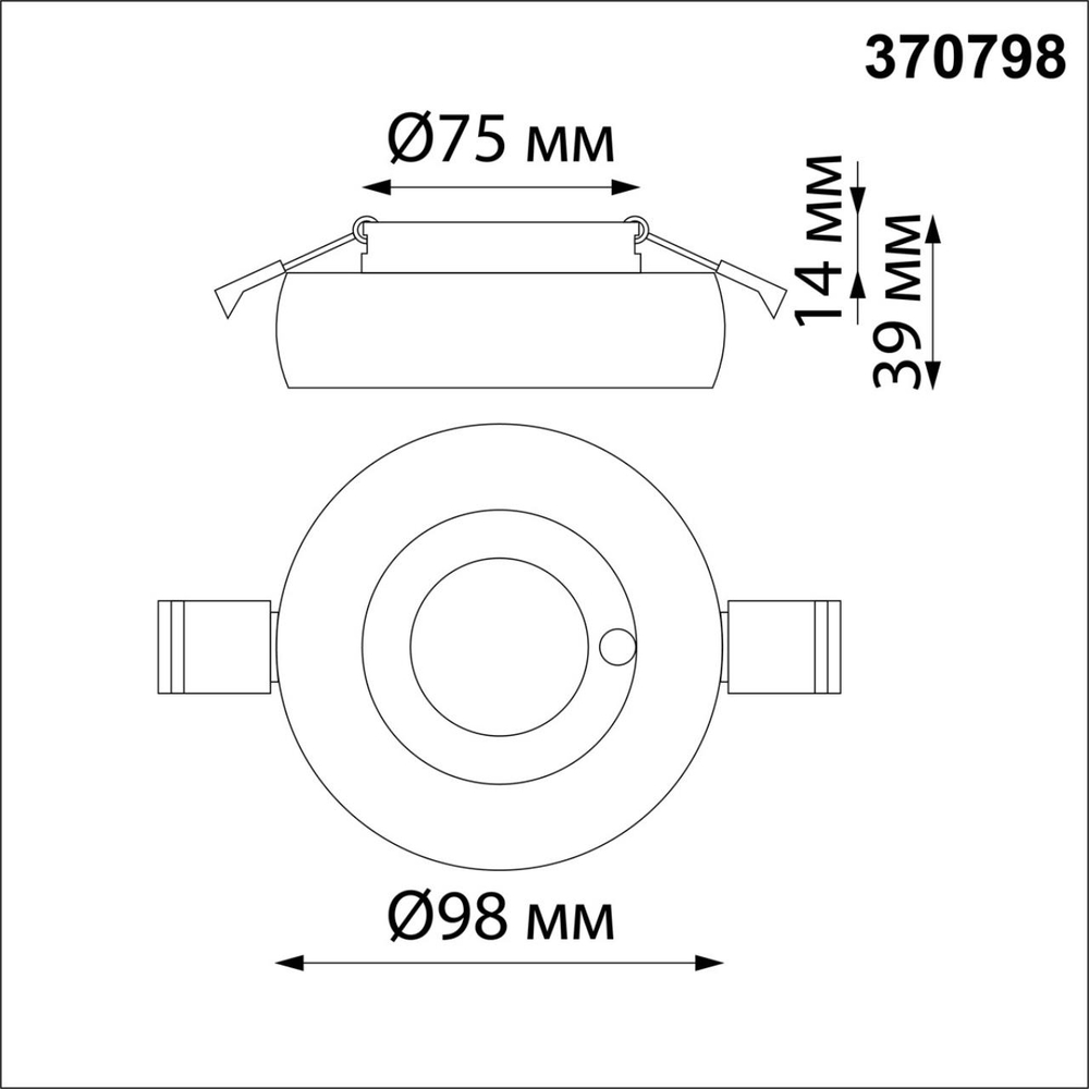 370798 SPOT NT21 531 белый/черный Светильник встраиваемый влагозащищенный IP44 GU10 50W 220V WATER