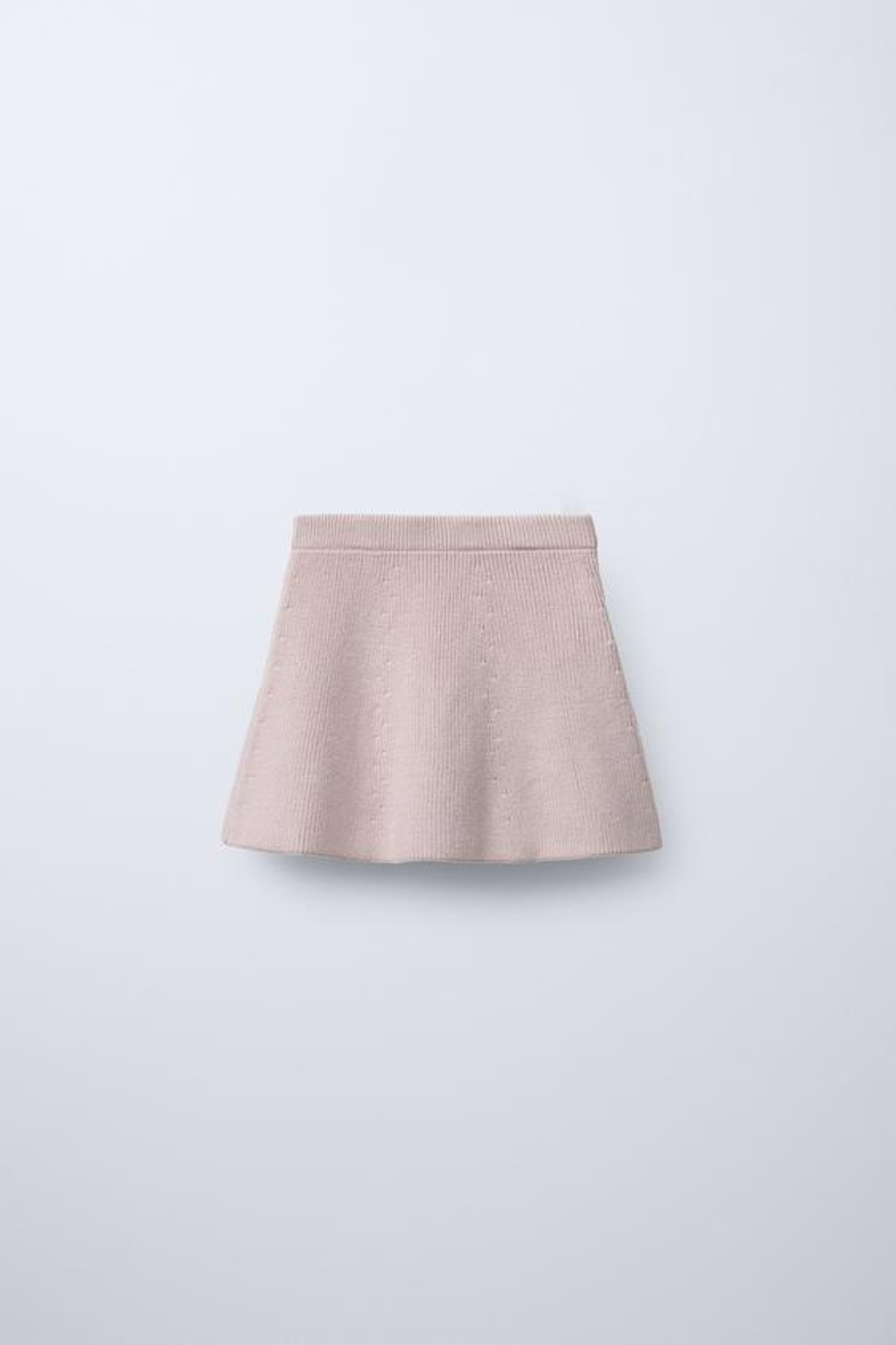 ZARA ТРИКОТАЖНАЯ ЮБКА, ПУДРОВО-РОЗОВЫЙ