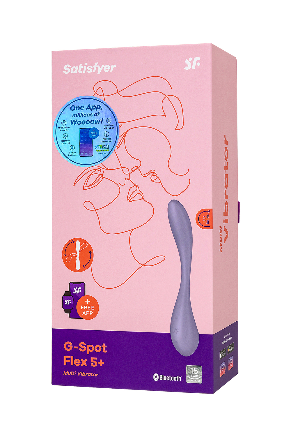 Стимулятор точки G Satisfyer G-Spot Flex 5, фиолетовый