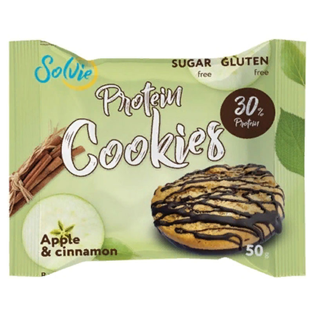Solvie 30% Протеиновое печенье с декором в шоколадной глазури (50 гр.)