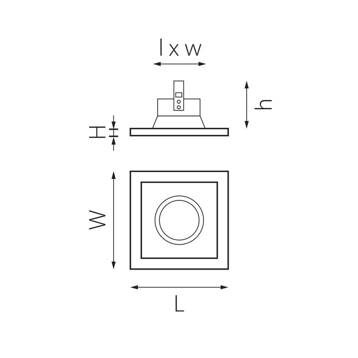 Комплект из светильника и рамки Lightstar Domino Quadro (214517+214503) D51703