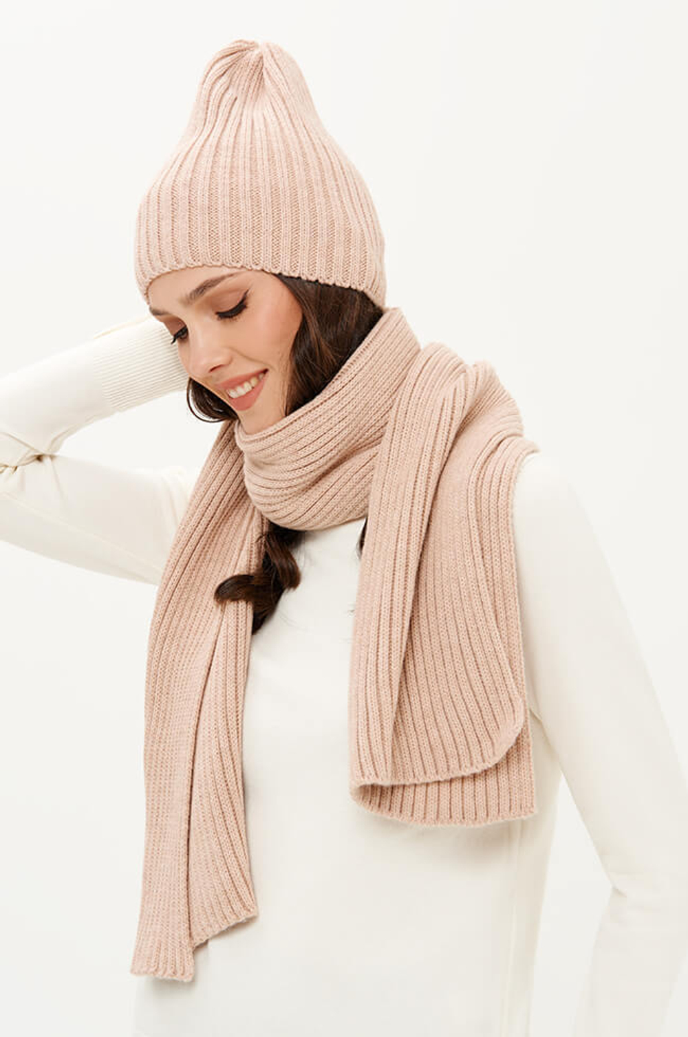 8427 Шапка женская (розовый)