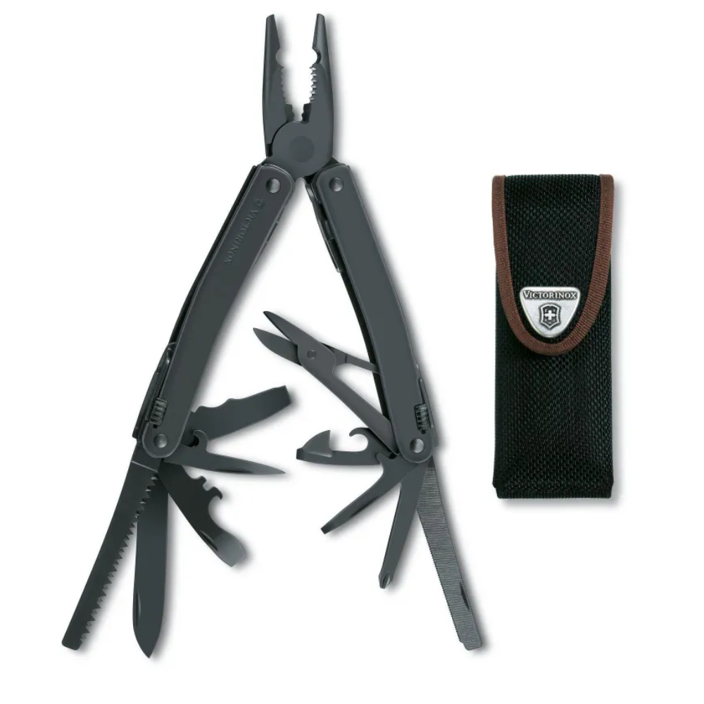 Мультитул Victorinox SwissTool Spirit XBS, 105 мм, 25 функций, черный, нейлоновый чехол