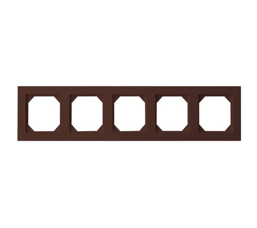 Рамка Пятиместная Коричневая (Универсальный Монтаж) LIREGUS EPSILON