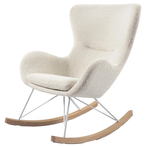 Кресло-качалка Valsa белое букле