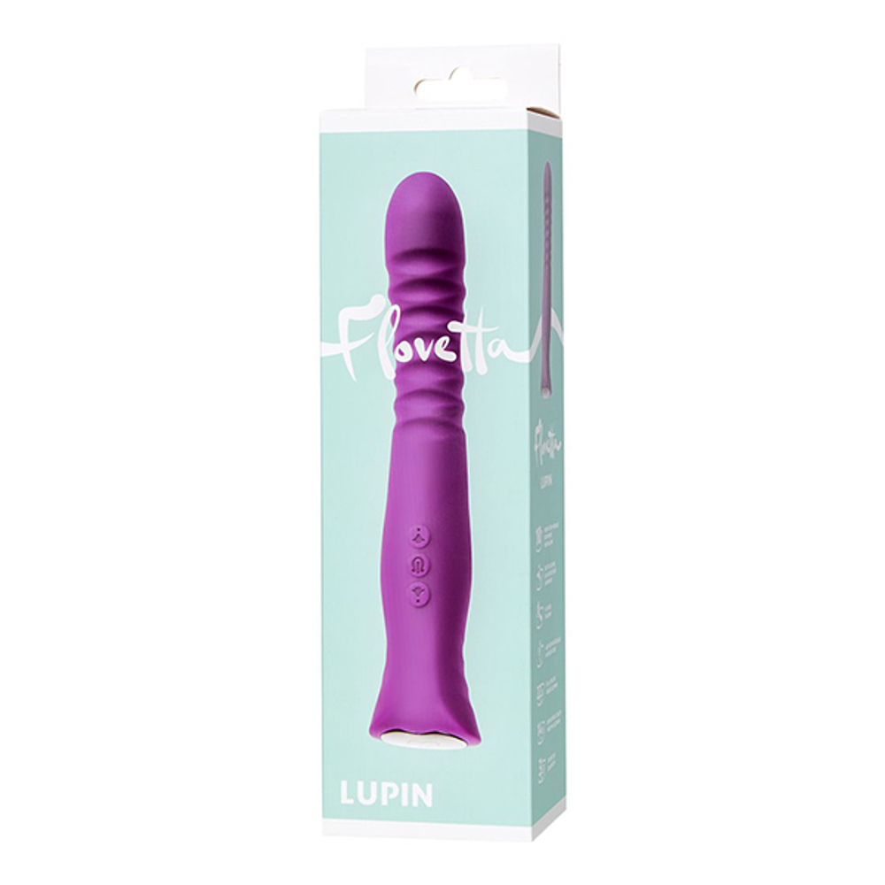 Фиолетовый гибкий вибратор 22см с ребрышками ToyFa Flovetta Lupin 457711