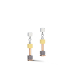 Серьги Coeur de Lion Fine Pastel Beige-Olive 5028/21-1009 цвет серебряный, серый, желтый