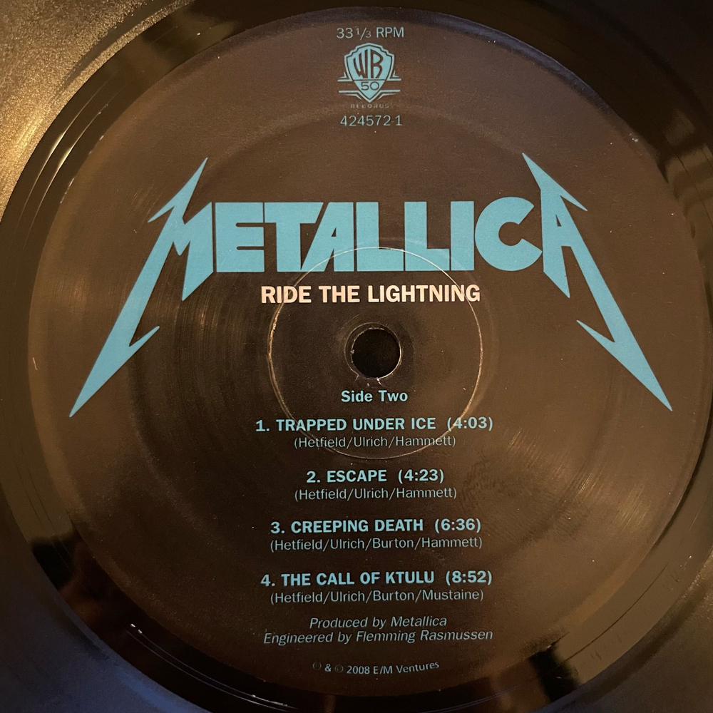 Винтажная виниловая пластинка LP Metallica Ride The Lightning (США 2008)